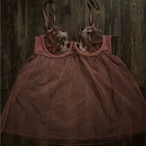 pink babydoll lingerie dress